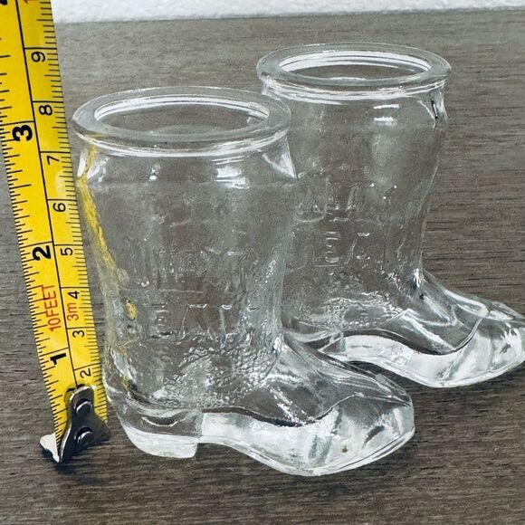 Jim Beam Whiskey Western Boot Shot Glasses Set - Picture 2 of 3